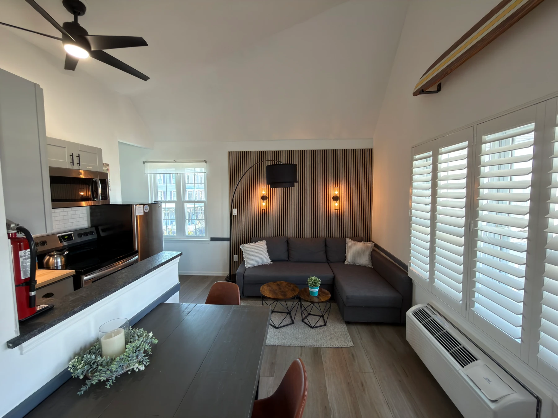 Cape Surf property interior showing seasonal decor for fall and summer visits at Cape May