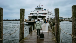 Cape May Lewes Ferry terminal on Delaware Bay, a starting point for popular day trips from Cape May NJ