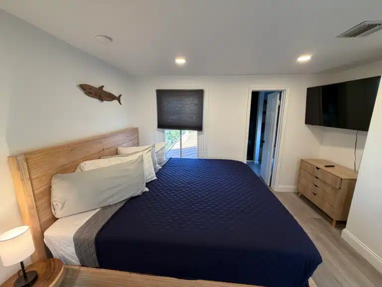 Modern coastal bedroom with ocean views, ideal airbnb alternative for travelers in Cape May