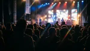 Crowd at a Wildwood beach concert, part of comparing which is nicer, Cape May or Wildwood