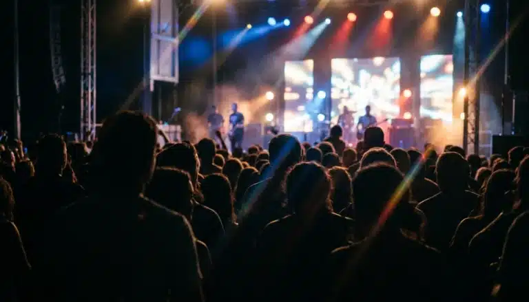 Crowd at a Wildwood beach concert, part of comparing which is nicer, Cape May or Wildwood