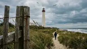 Cape May Point lighthouse and dunes, the coastal landmark tied to why is it called Cape May