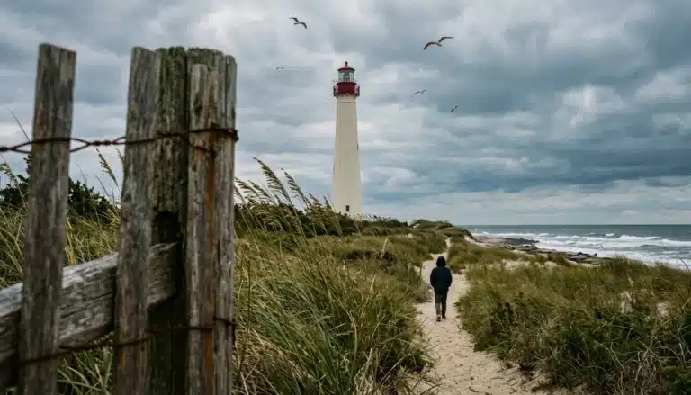 Cape May Point lighthouse and dunes, the coastal landmark tied to why is it called Cape May